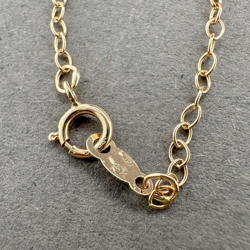 Estate 14K Y Gold FWP Tincup Necklace - Walter Bauman Jewelers