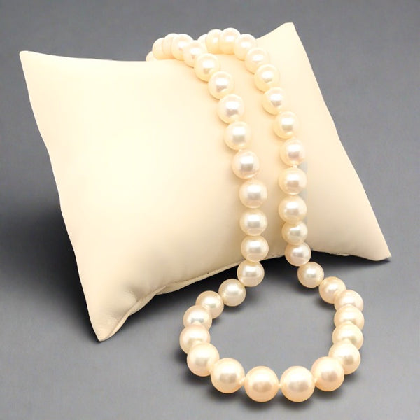 Estate 8-8.5mm 18” Cultured Pearl Mystery Clasp Necklace - Walter Bauman Jewelers