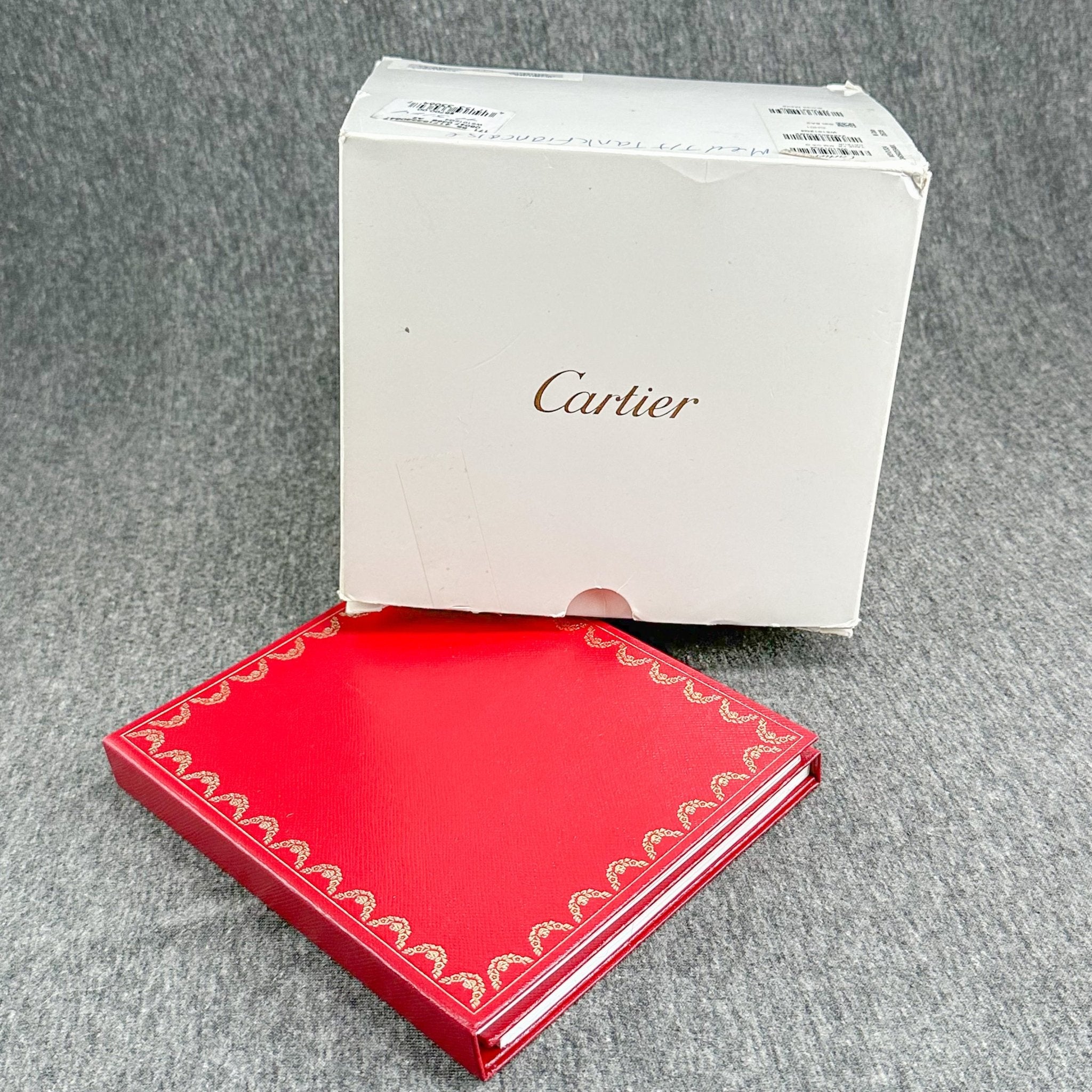 Estate Cartier Tank W51012Q4 Box Trifold Manuals Empty Box