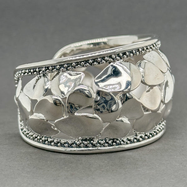 Estate Michael Dawkins SS Pebbled Cuff Bracelet - Walter Bauman Jewelers