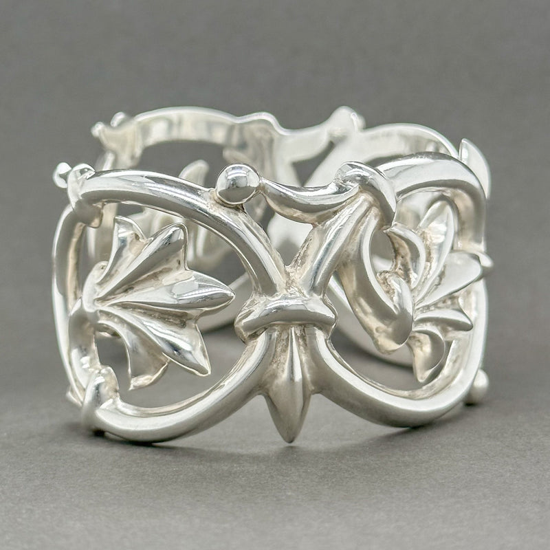 Estate SS Metropolitan Museum Vintage Floral Cuff Bracelet - Walter Bauman Jewelers