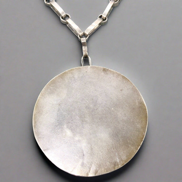 Estate Sterling Silver Medallion Necklace - Walter Bauman Jewelers