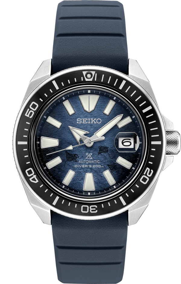 Men's SEIKO PROSPEX King Samurai Save the Ocean Rubber SRPF79 - Walter Bauman Jewelers