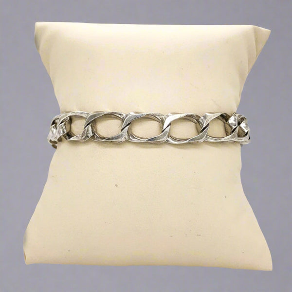 SS 9.5mm 8.75” Open Curb Link Chain Bracelet - Walter Bauman Jewelers