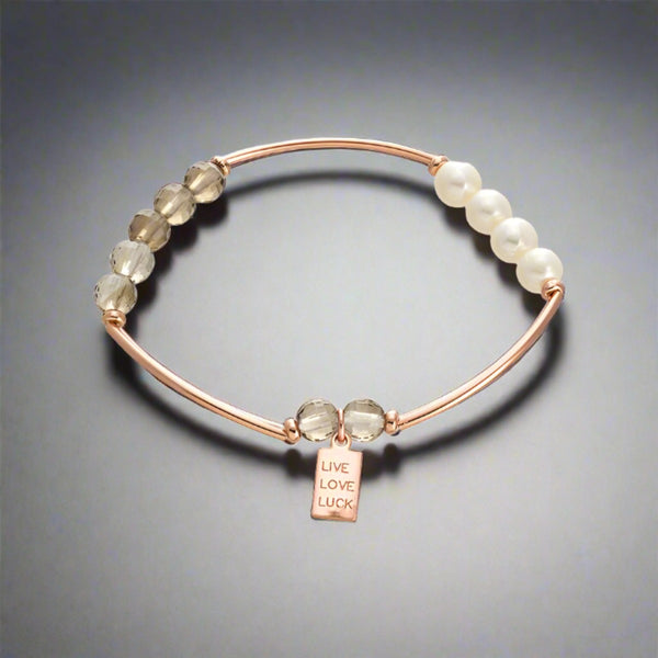 SS RGP Fresh Water Pearl & Quartz Bracelet - Walter Bauman Jewelers