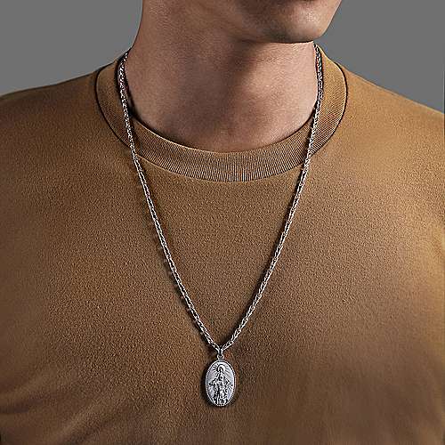 SS Virgin Mary Pendant - Walter Bauman Jewelers