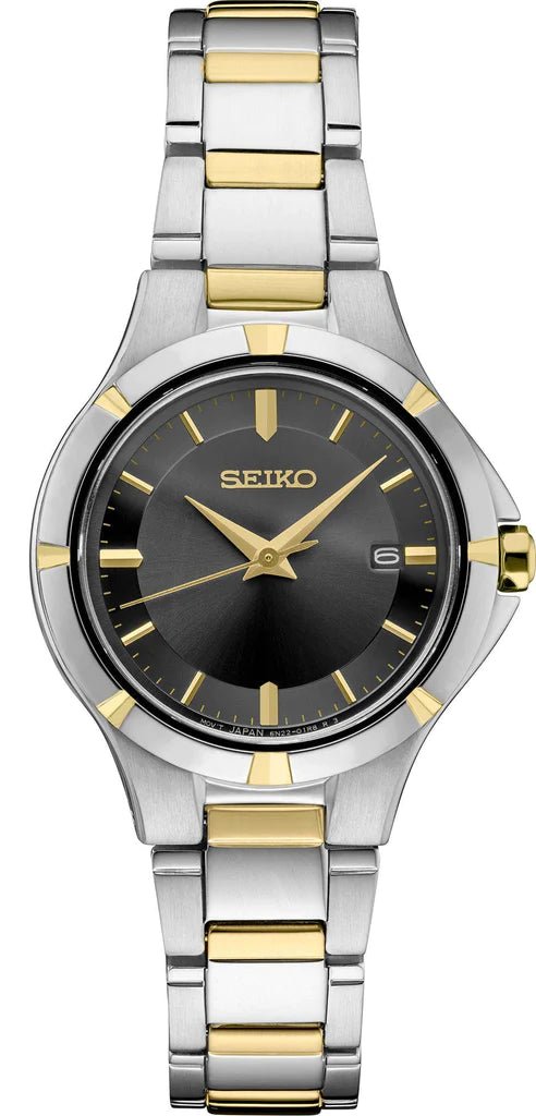 Women's Seiko Essentials Watch Charcoal Sunray Dial SUR414 - Walter Bauman Jewelers