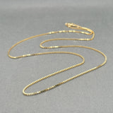 Estate 14K Y Gold 1.0mm 18.5” Box Chain