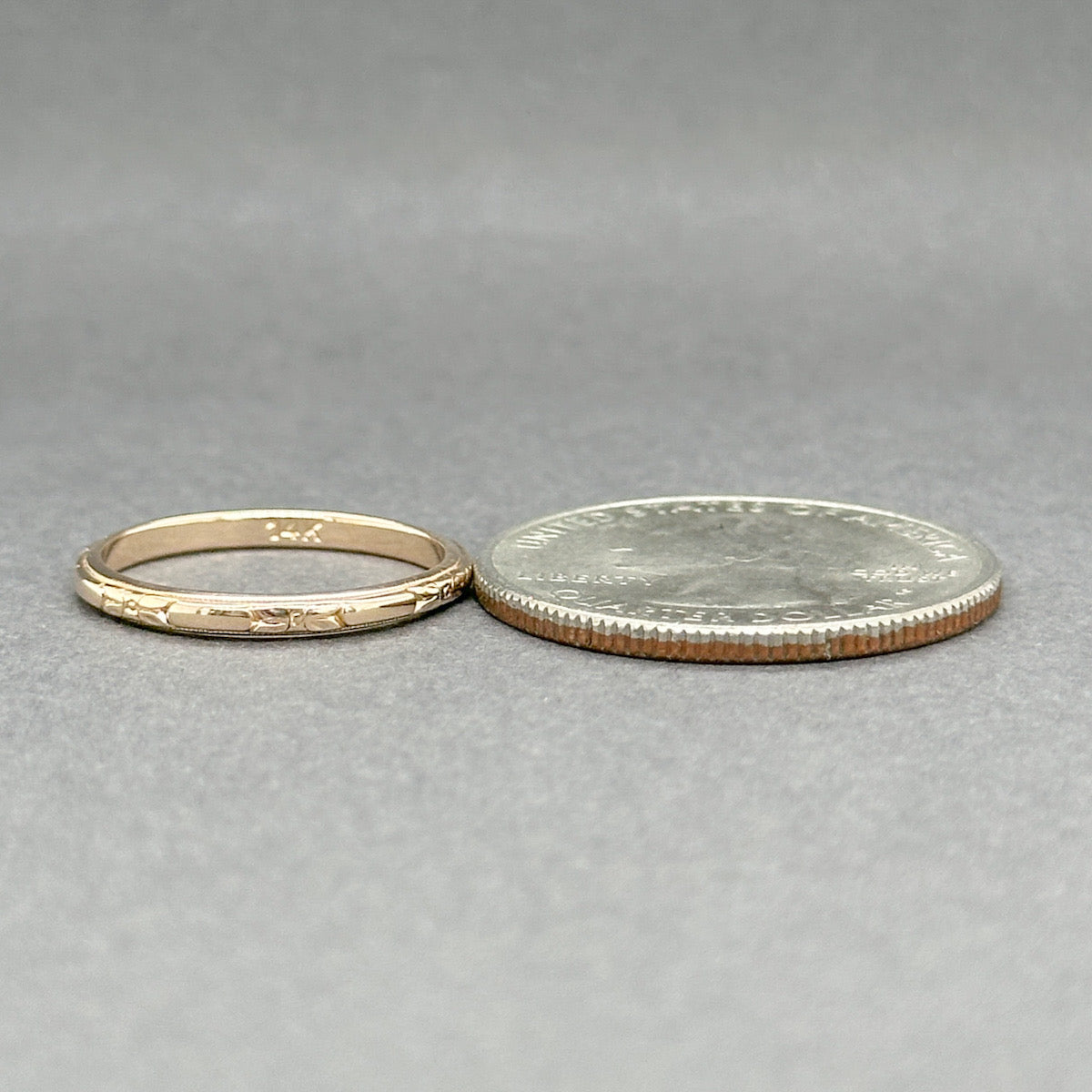 ZAYN | Milgrain Edge Ring in White Gold (4mm-8mm)