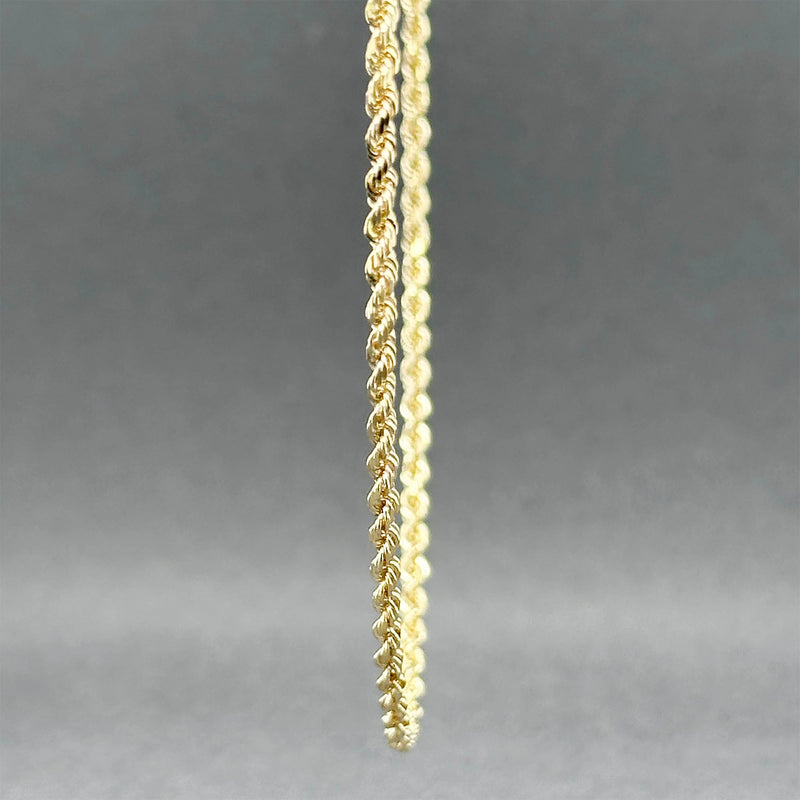 Estate 14K Y Gold 2.01mm 30.5” Rope Chain