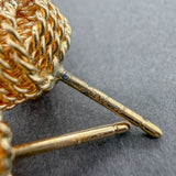 Estate Tiffany & Co. 18K Y Gold 10.0mm Twist Knot Stud Earrings