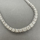 Estate 14K W Gold 10.21ctw G-I/VS2-SI1 Diamond Riviere Tennis Necklace
