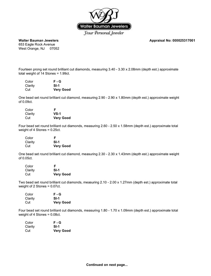 Estate Van Cleef & Arpels 18K Y Gold 2.99ctw Diamond Flower Brooch