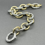 Estate David Yurman SS 18 Oval Link Bracelet