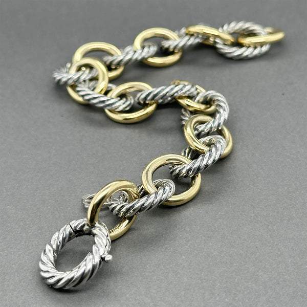 Estate David Yurman SS 18 Oval Link Bracelet