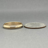 Estate 14K Y Gold 3.84mm Milgrain Ring