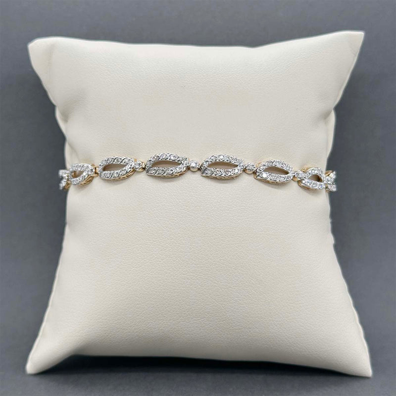 Estate 14K Y Gold 0.57ctw H-K/SI1-I1 Diamond Bracelet