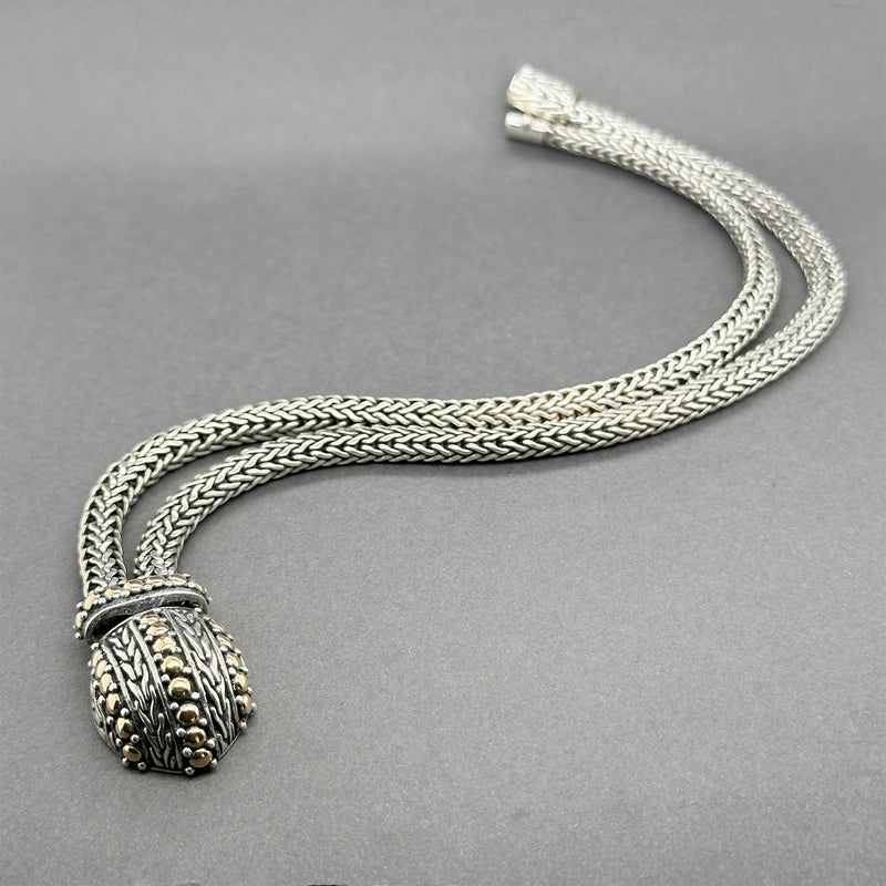 Estate John Hardy SS 18 Snake Drop Necklace