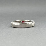 Estate Judith Ripka SS Ruby & CZ Diamonique Ring