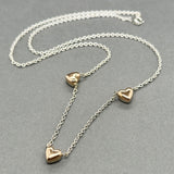 Estate 14K TT Gold Triple Heart Necklace