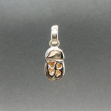 Estate 14K Y Gold Enamel Baby Shoe Pendant
