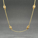 Estate 14K Y Gold 0.50ctw G-H/VS2 Diamond Station Necklace