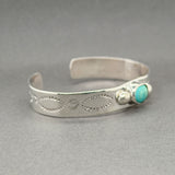Estate SS Turquoise Cuff Bracelet