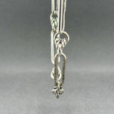 Estate SS 7.7mm Fancy Figaro Watch Fob Chain