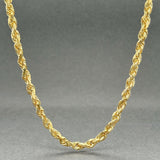 Estate 10K Y Gold 3.1mm 24” Rope Chain