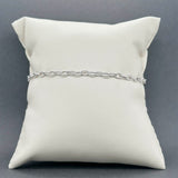 Estate 14K W Gold 3.05mm Knurled Cable Bracelet