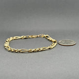 Estate 14K Y Gold Hollow Figaro Bracelet
