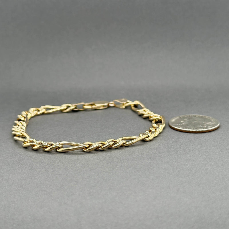 Estate 14K Y Gold Hollow Figaro Bracelet