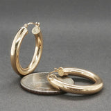 Estate 14K Y Gold 24.87mm Hoop Earrings