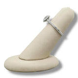 Anillo de compromiso de diamantes EC de 0,85 quilates en oro de 14 quilates