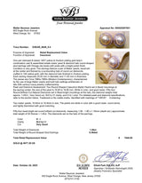 Estate 14K Y Gold Mabe Pearl & 1.40ctw Diamond Button Earrings