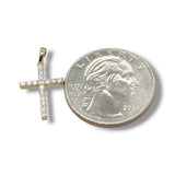14K Y Gold 0.25ctw G/I1 Prong Set Diamond Cross