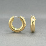 Estate 18K Y Gold 18.6mm Hoop Earrings
