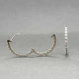 Estate 14K W Gold 0.33ctw I-J/I1 Diamond Hoop Earrings