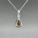 Estate 14K W Gold 1.71ct Smoky Quartz & 0.01ctw I/SI2 Diamond Pendant