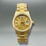 Estate Rolex 18K Y Gold Daydate Single Quickset Men’s Automatic Watch Ref#18038
