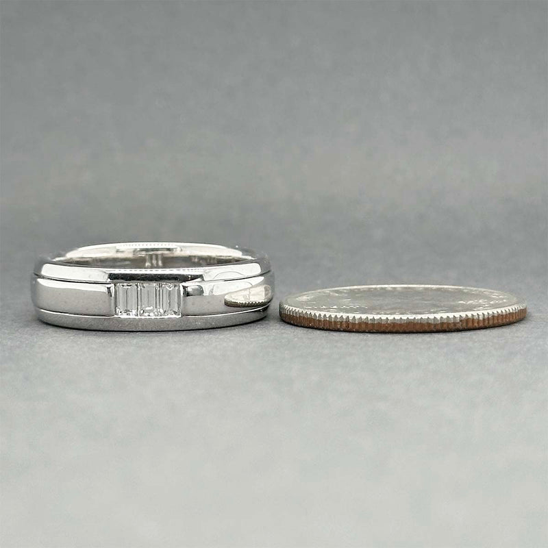 Estate 18K W Gold 0.33ctw H/VS1-SI1 Diamond Men’s Ring