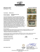 Estate 18K Y Gold 8.48ctw Turquoise Persian “Ya Ali Haider” Cufflinks