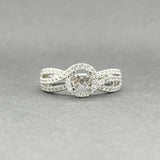 Estate 14K W Gold 0.50ctw H/SI1-2 Diamond Mounting Ring