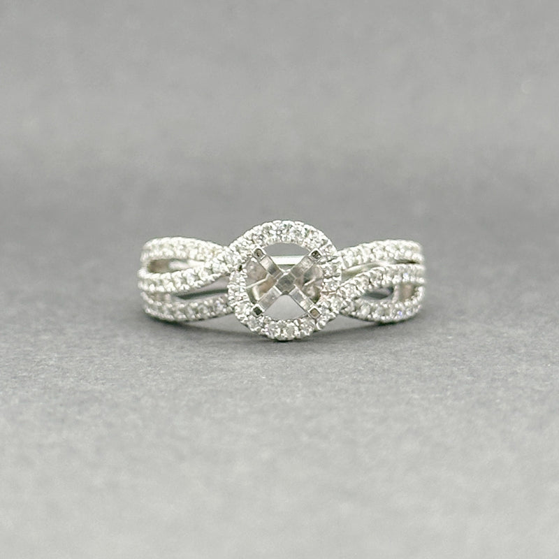 Estate 14K W Gold 0.50ctw H/SI1-2 Diamond Mounting Ring