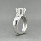 Estate Claude Thibaudeau 18K W Gold 0.23ctw Diamond Eng. Semi-Mount Ring