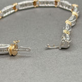 Estate 14K TT Gold 5.49ctw H-J/I1-2 Diamond Link Bracelet