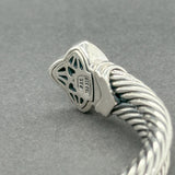 Estate David Yurman SS 18 Double Quatrefoil Cuff Bracelet