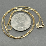 Estate 14K Y Gold 1.00mm 16” Box Chain