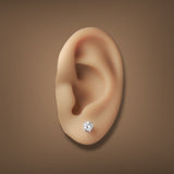 Estate 14K W Gold 0.68ctw G/SI2 Diamond Stud Earrings