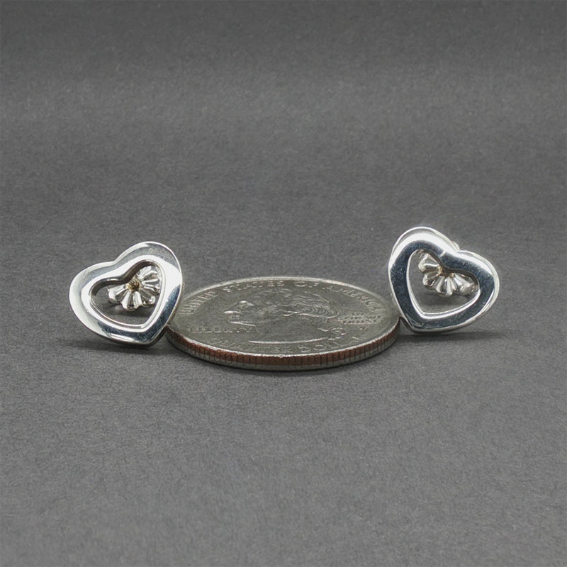 Estate Tiffany & Co. SS Heart Stud Earrings